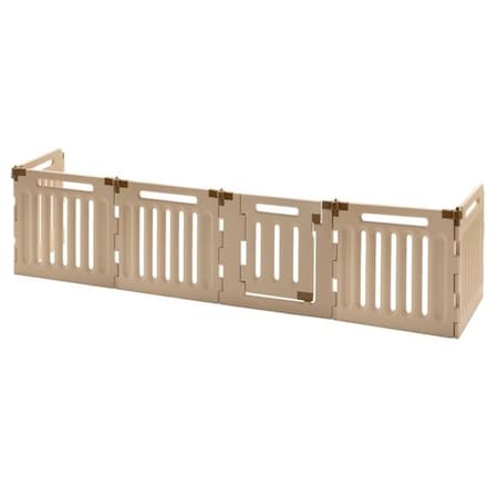 Richell Usa Richell USA 94192 Convertible Indoor-Outdoor Pet Playpen H6 - Soft Tan-Mocha 94192